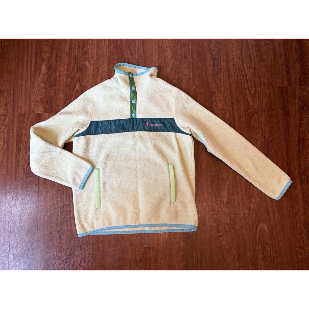 Cotopaxi Teca Fleece 1/4 Snap Collar Pullover Women's Size Medium Green Blue